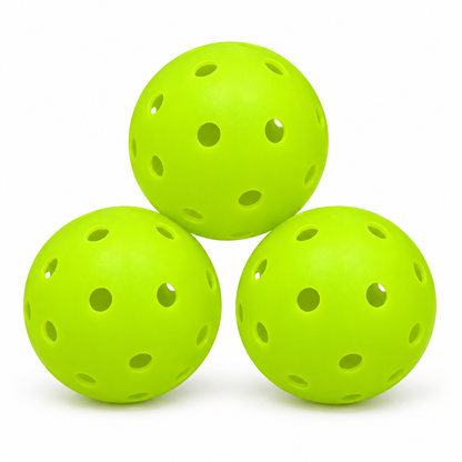 Pack de trois balles de pickleball vertes Rally