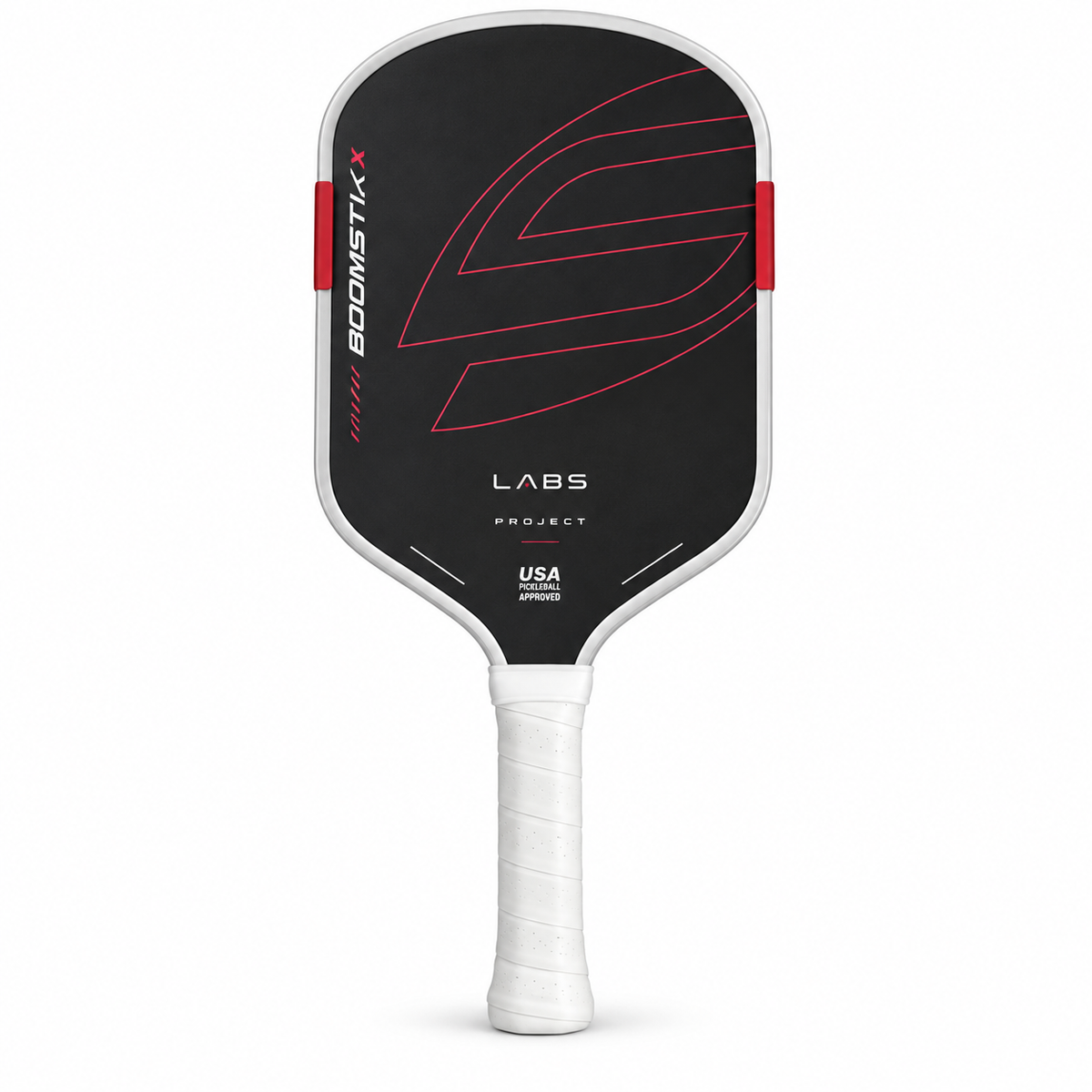 Raquette de pickleball T700 PRO noire et rouge sur fond blanc